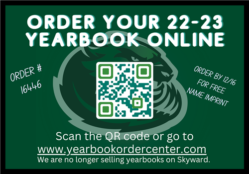 Order your yearbook at https://www.yearbookordercenter.com